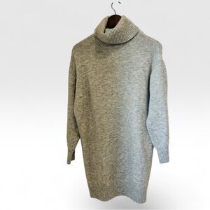 MNG by Mango Gray Turtleneck Sweater Dress Size Small